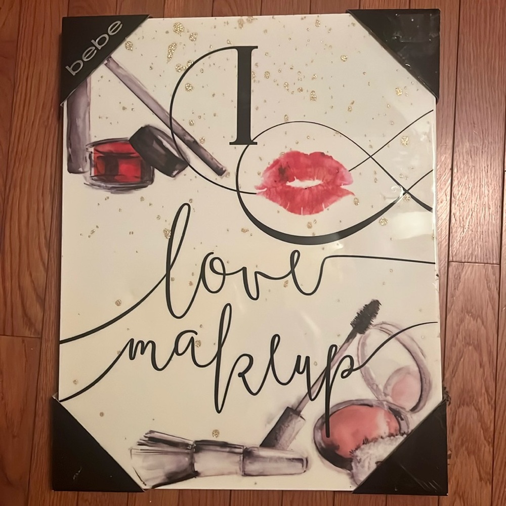 New- bebe- I Love Makeup- print on canvas